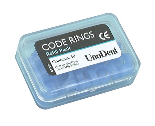 Code Rings Large Light Blue