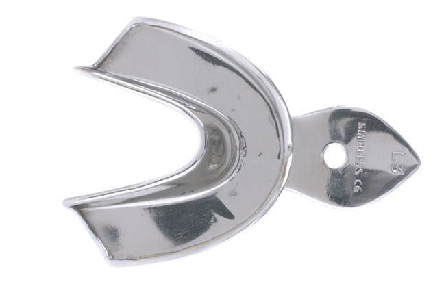 Stainless Steel Impression Trays Plain Lower No.3 Medium