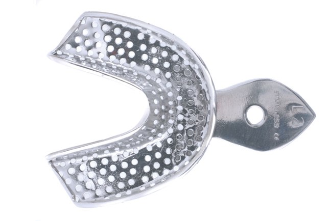 Stainless Steel Impression Trays Perforated Lower No.2 Small