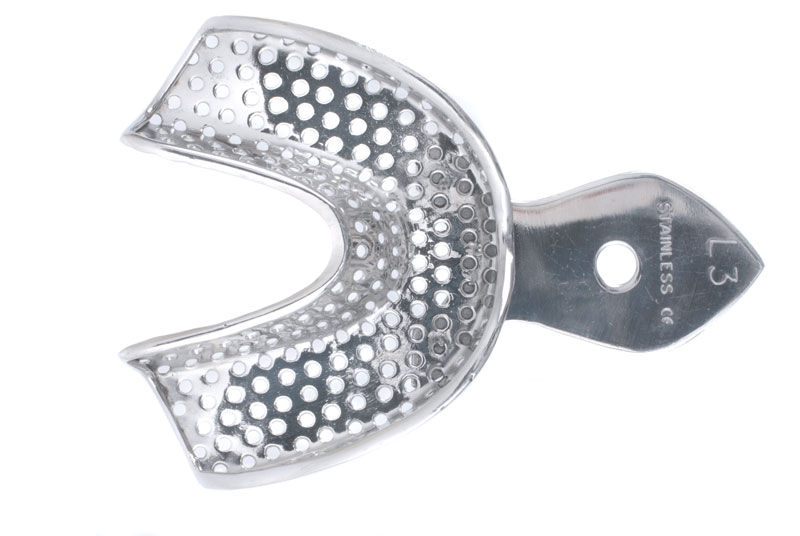 IIU233 Stainless Steel Impression Trays Perforated Lower No.3 Medium