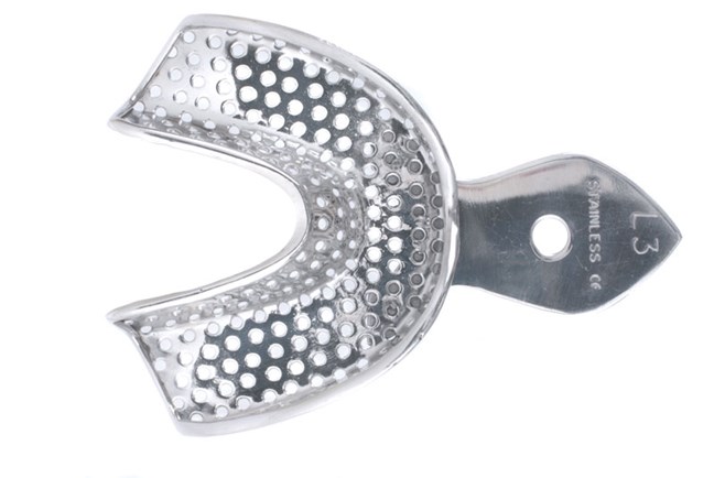 Stainless Steel Impression Trays Perforated Lower No.3 Medium