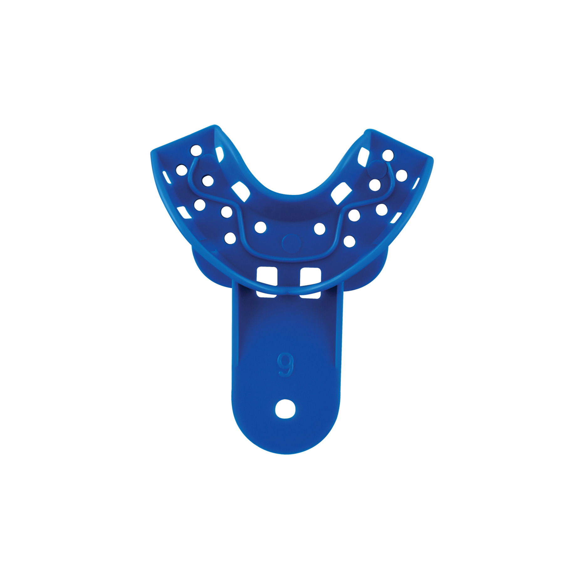 Impression Tray with handle 9 Anterior Upper Perforated 