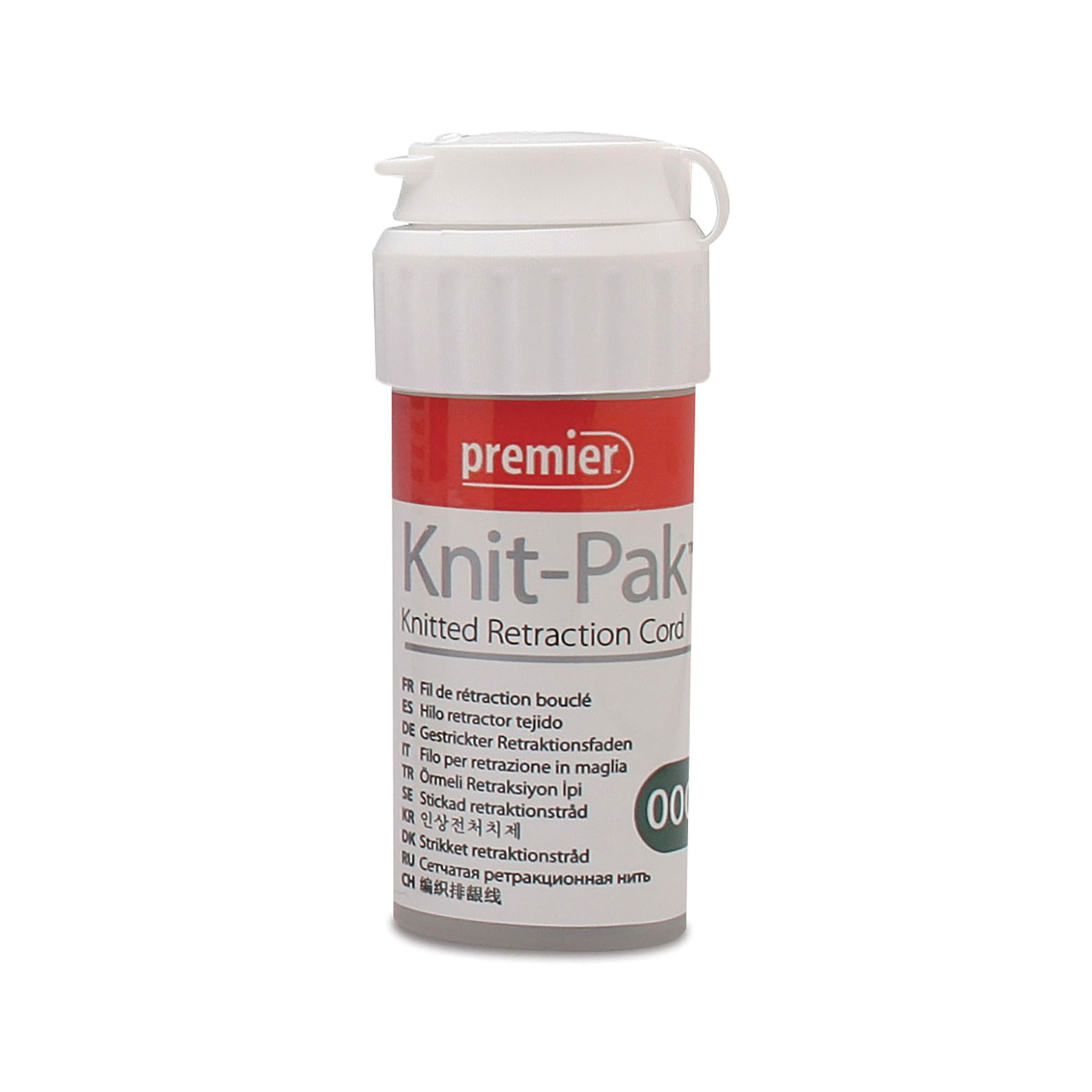 Knit-Pak Retraction Cord Size 000 Green 