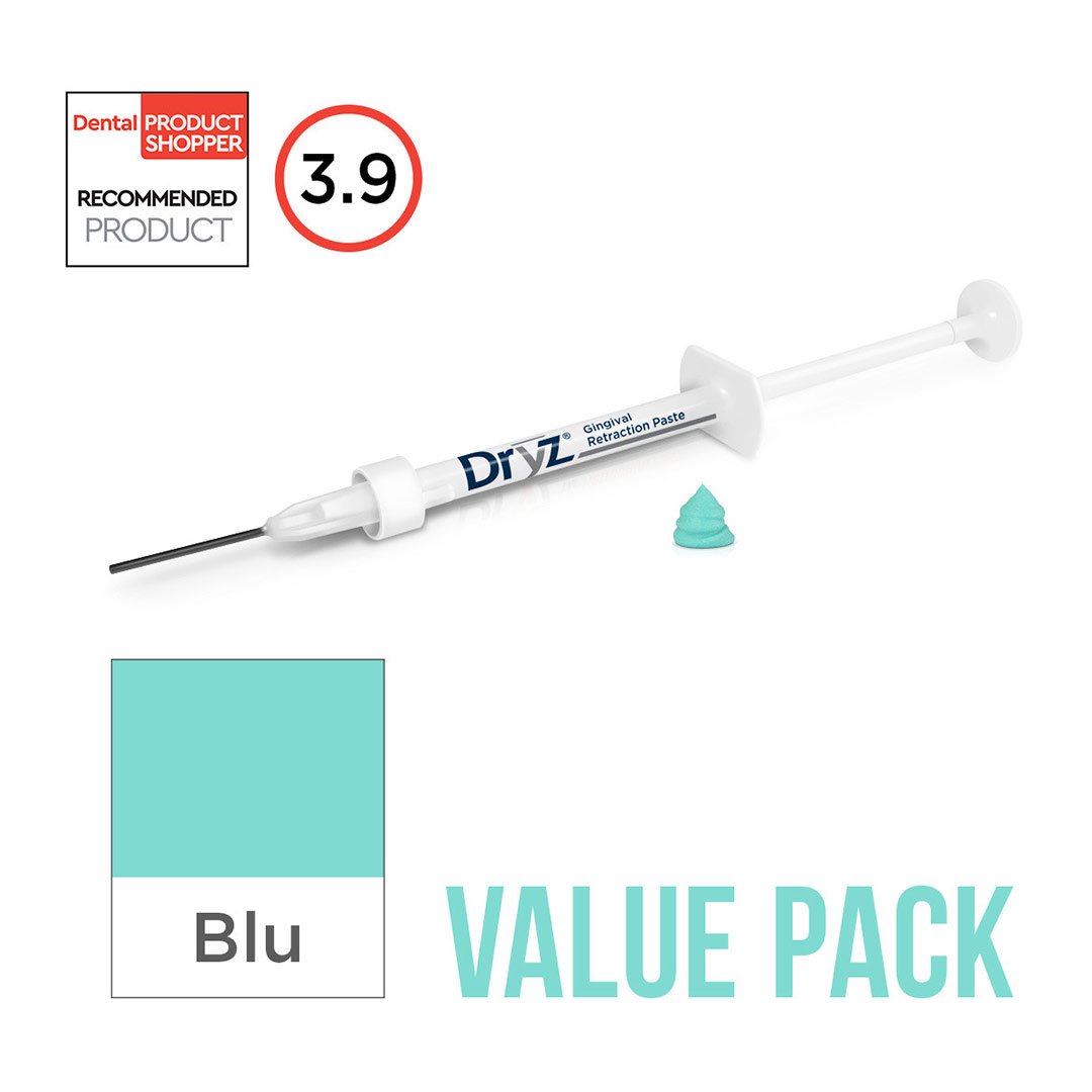 IRP113 Dryz Blu Syringe Gingival Retraction Paste Value Pack