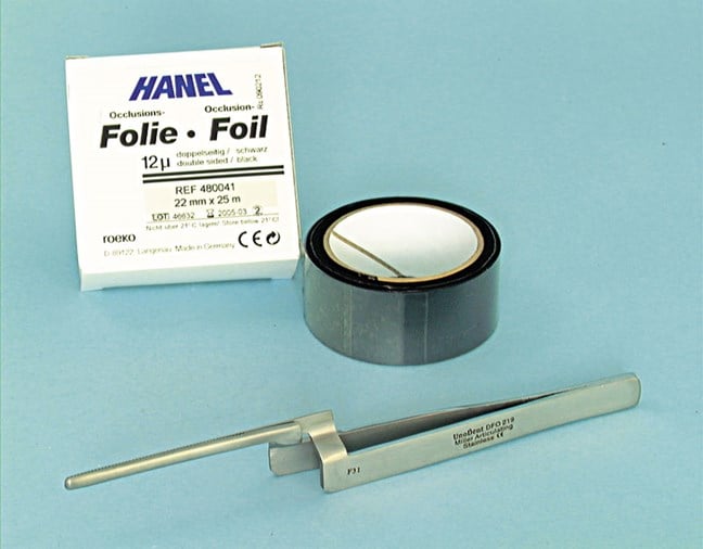 Occlusion Foil 12 mµ double-sided - 22 mm Black