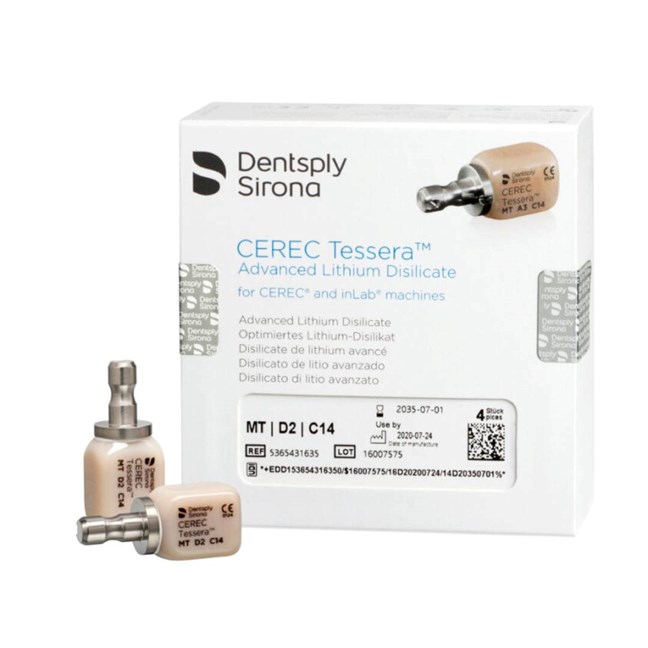 CEREC Tessera CAD/CAM Blocks Size C14 MT D2