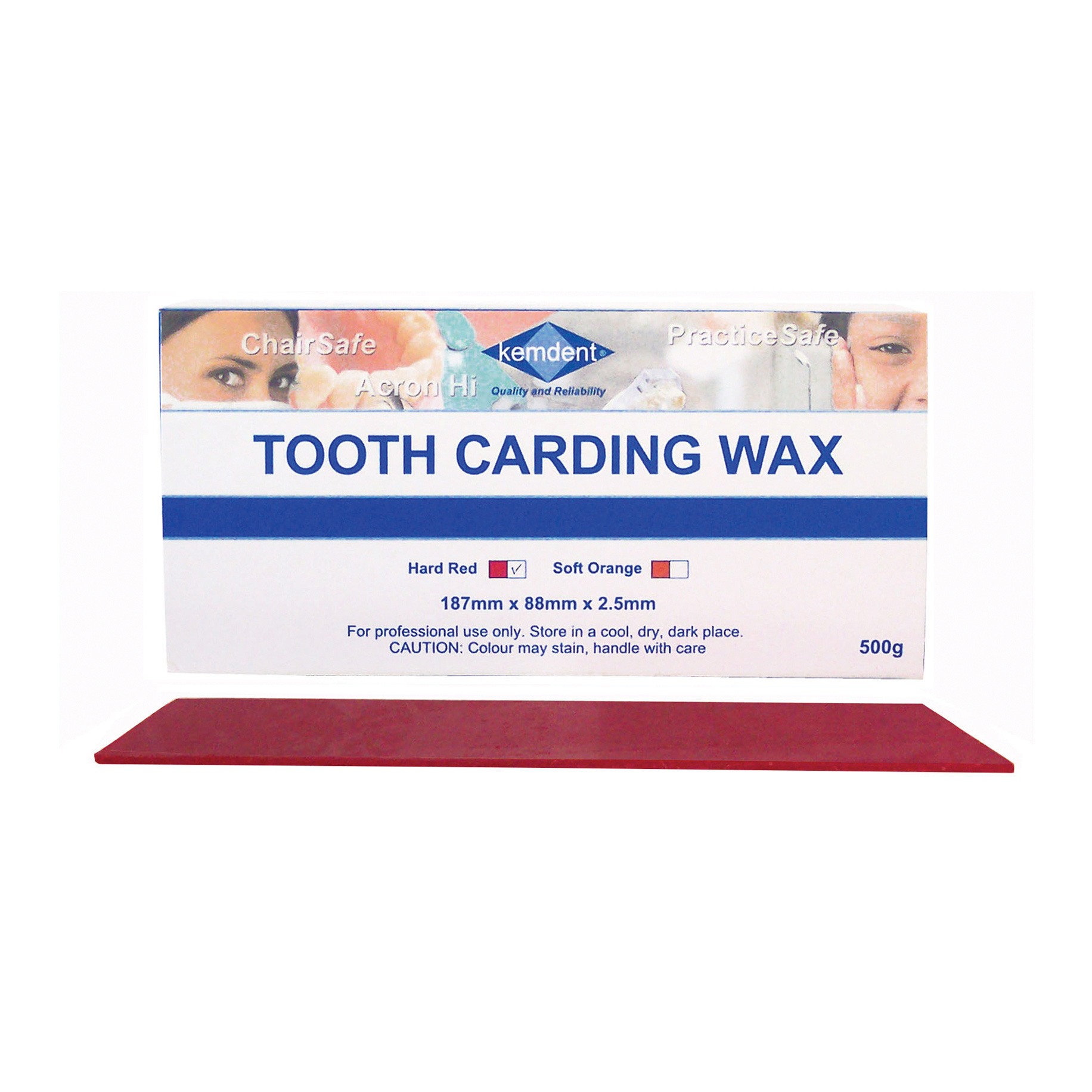 Tooth Carding Wax Red - Hard 