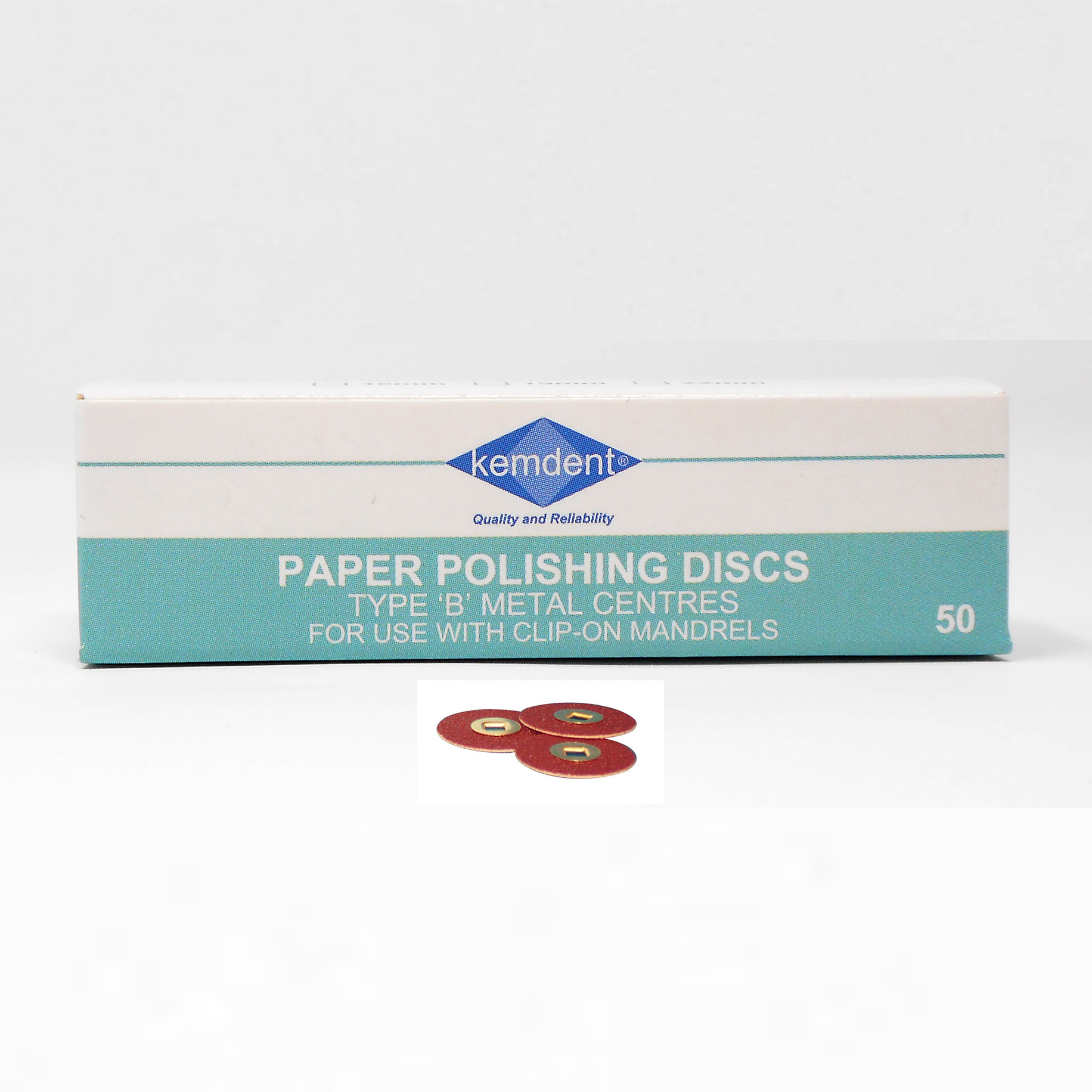 Paper Polishing and Abrasive Discs Type B - Metal Centre (Moore’s Type) 16mm Medium 