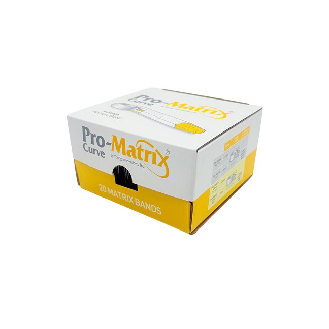 Pro-Matrix Curved Single-Use Matrix Band Narrow - 4.5mm Yellow