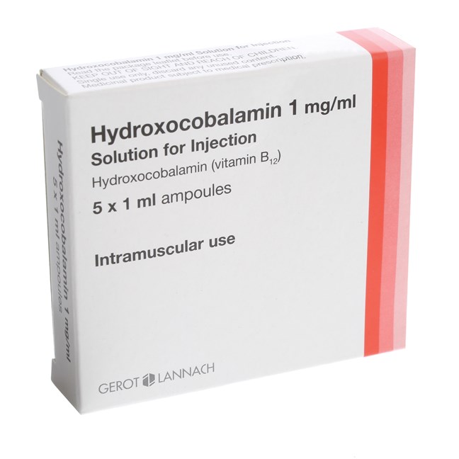 Hydroxocobalamin (Vitamin B12) 1mg/1ml Ampoules