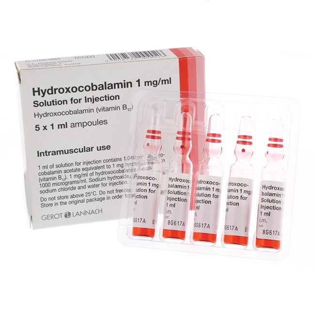 Hydroxocobalamin (Vitamin B12) 1mg/1ml Ampoules
