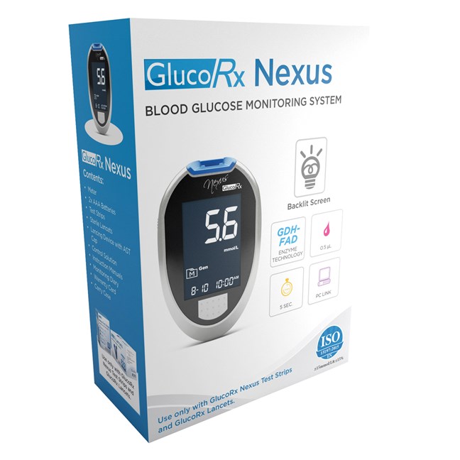 GlucoRx Nexus Blood Glucose Meter