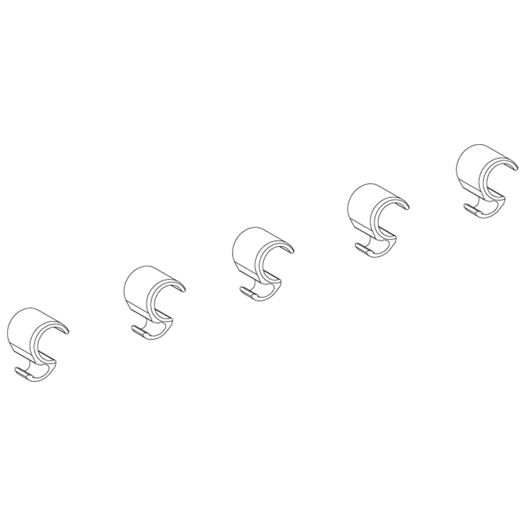 OMP214 WH Tube Clamps (Clips) for Implantmed