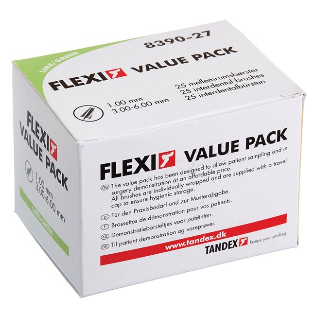 Flexi Interdental Brush Value Packs Lime - Tapered