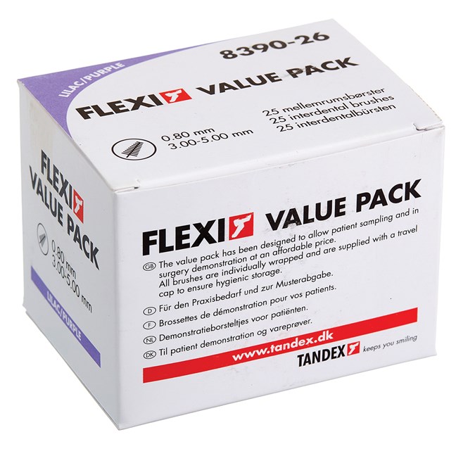 Flexi Interdental Brush Value Packs Lilac - X-fine tapered