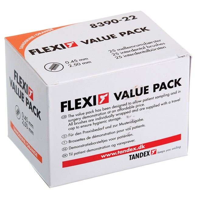 Flexi Interdental Brush Value Packs Tangerine - Ultra Fine