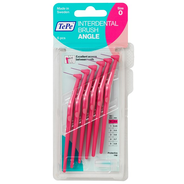 TePe Angle Interdental Brush XXXXFine Pink 0.4mm