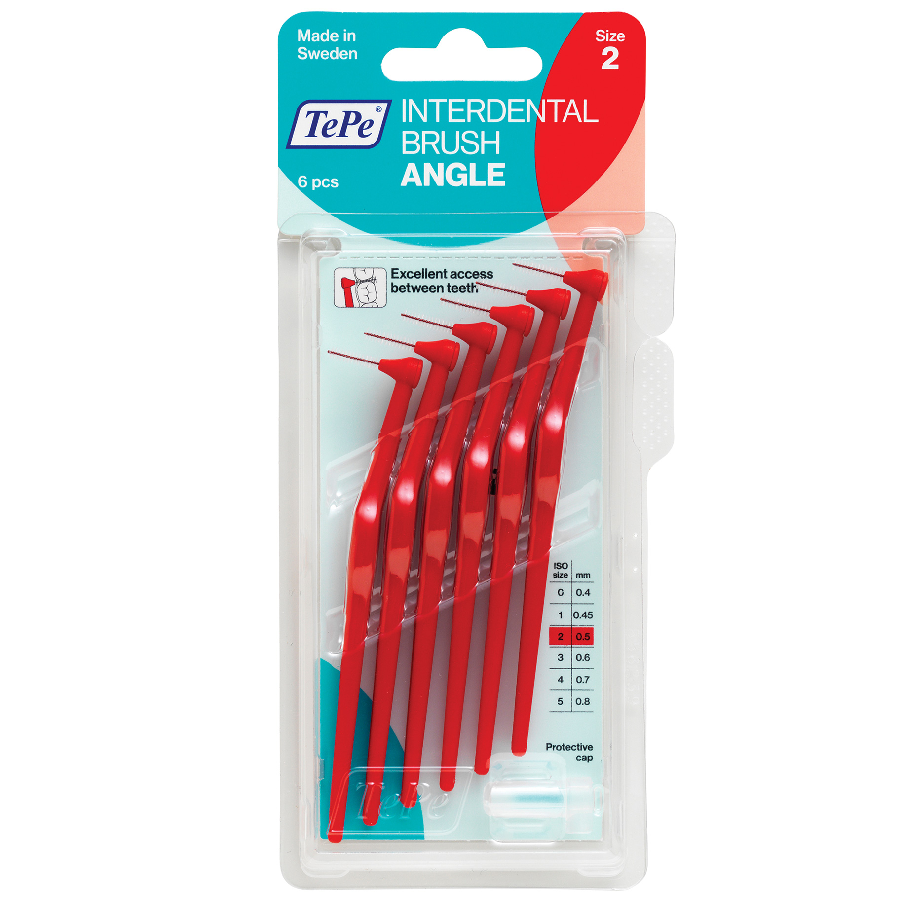 PAT412 TePe Angle Interdental Brush XXFine Red 0.5mm