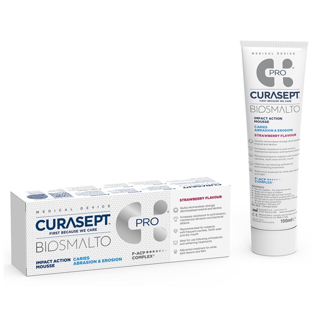 Biosmalto Impact Action Mousse Strawberry 150ml with trays