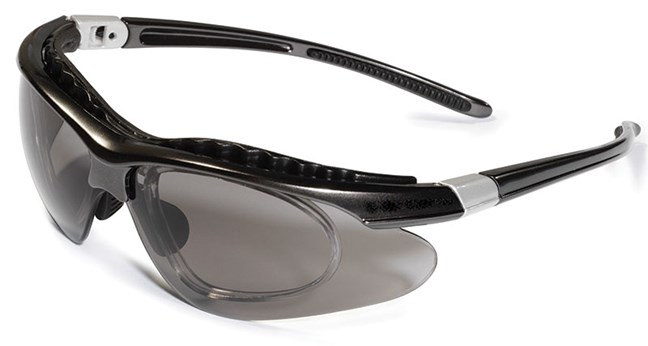 Equinox Safety Glasses Smoke Lens, Black Frame
