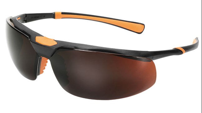 Safety Glasses Amber Lens, Black Frame