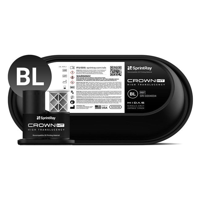 SprintRay Crown HT Bleach Single Unit Capsules