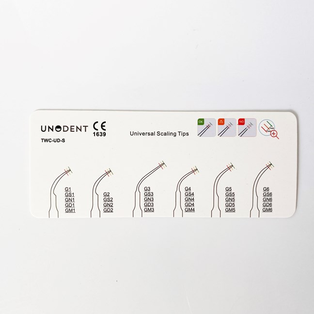 UnoDent Tip Wear Card Universal Scaling Tips
