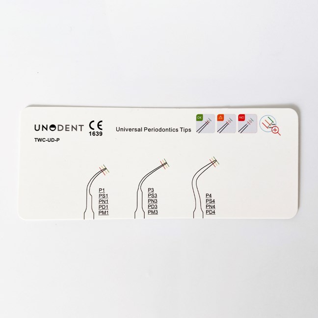 UnoDent Tip Wear Card Universal Periodontics Tips