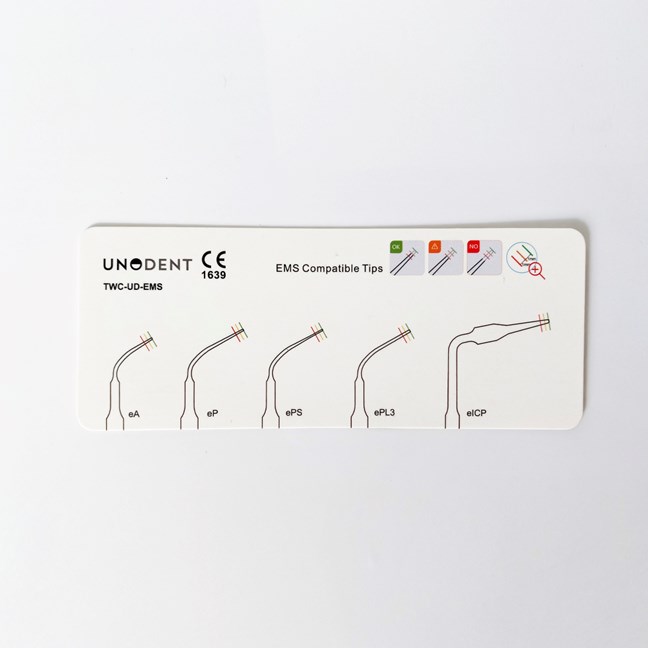 UnoDent Tip Wear Card EMS Compatible Tips