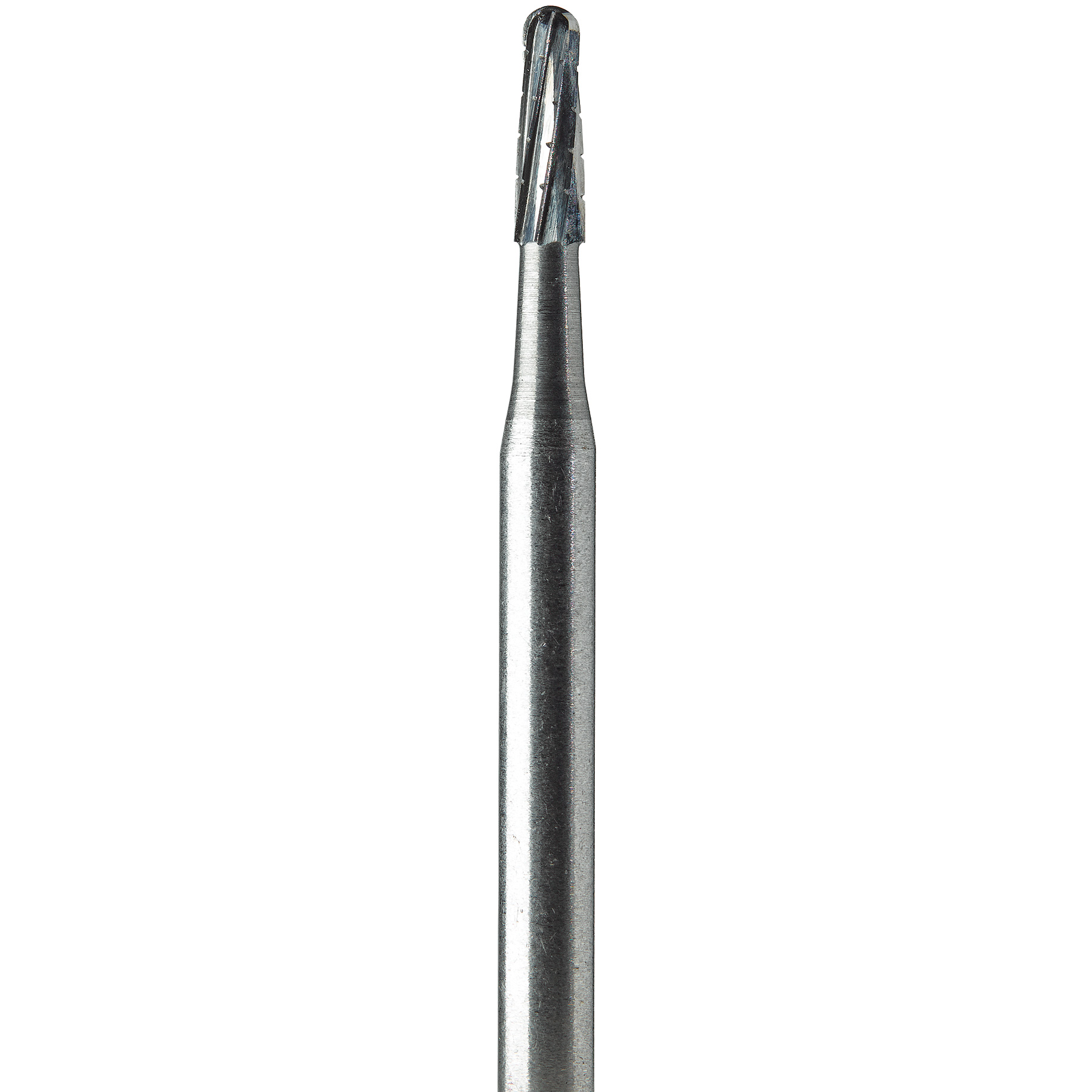 Oral Surgery Burs - Tungsten Carbide 1703L (021) Domed Taper Fissure Cross Cut Stryker Shank 4 (44.5mm) 