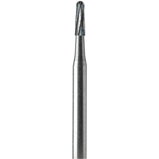 Oral Surgery Burs - Tungsten Carbide Non-Sterile 1703 (021) Domed Taper Fissure Cross Cut J Notch Shank 6 (44.5mm)