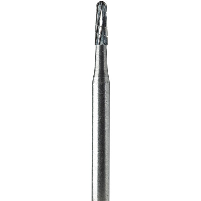 Oral Surgery Burs - Tungsten Carbide Non-Sterile 1703L (021) Domed Taper Fissure Cross Cut Stryker Shank 4 (44.5mm)