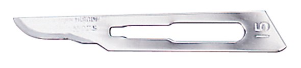Scalpel Blades - Red, Sterile, Carbon Steel No. 15 (0205) 