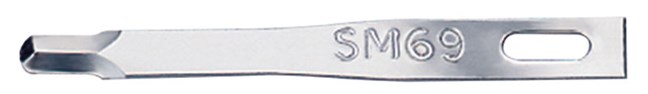 Scalpel Blades - Red, Sterile, Stainless Steel, Fine No. SM69 (5909)