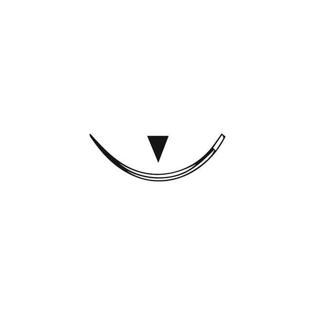 3-0 Undyed PGAFA Suture 18", C-6 Needle 18.7mm, 3/8 Circle Reverse Cut