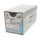 Mersilk Black Suture W202. Length: 45cm, Gauge: 3/0 