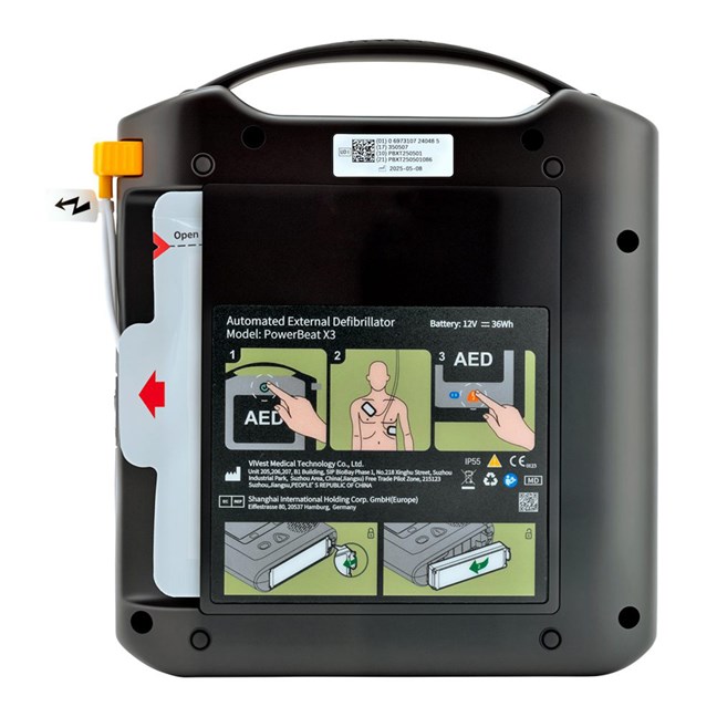 ViVest PowerBeat X3 - Semi-automatic AED With LCD Display