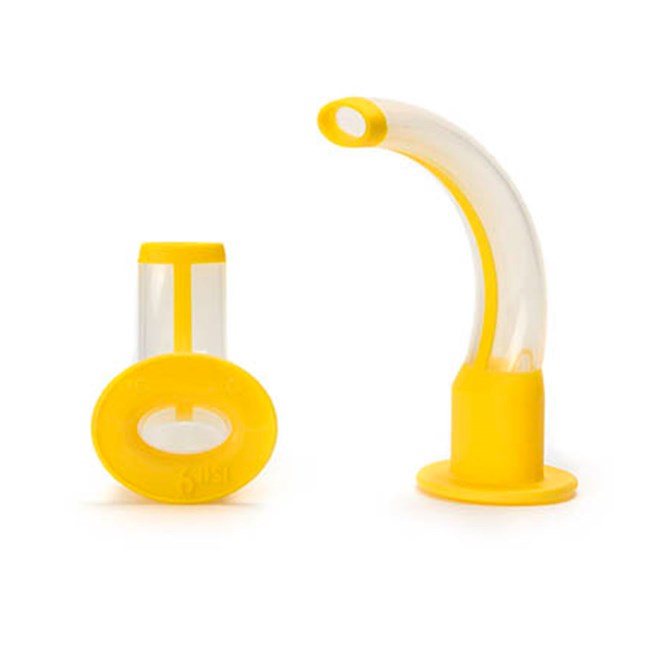 One-Piece Guedel Airway Disposable Size 3 ISO 9.0 Yellow, Sterile