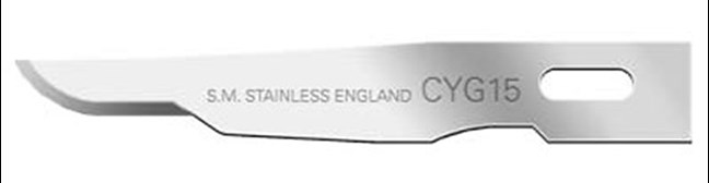 Scalpel Blades - Cygnetic, Sterile, Stainless Steel, No. 15 (5305)