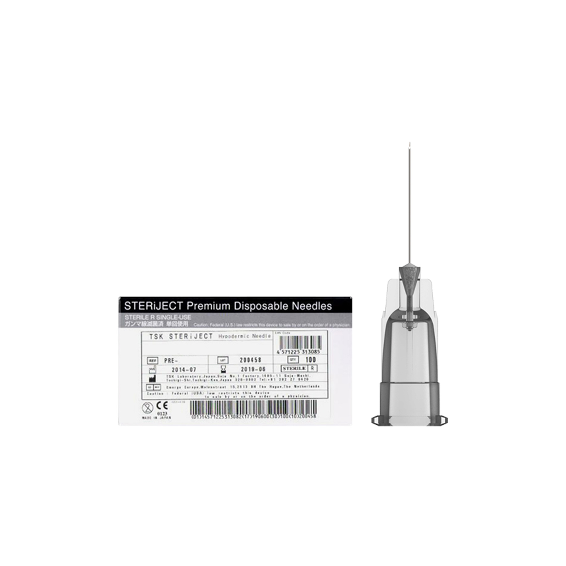 TSK Sharp Needles STERiJECT PRE Regular Hub TSKiD Standard 33G x 13mm (1/2") 