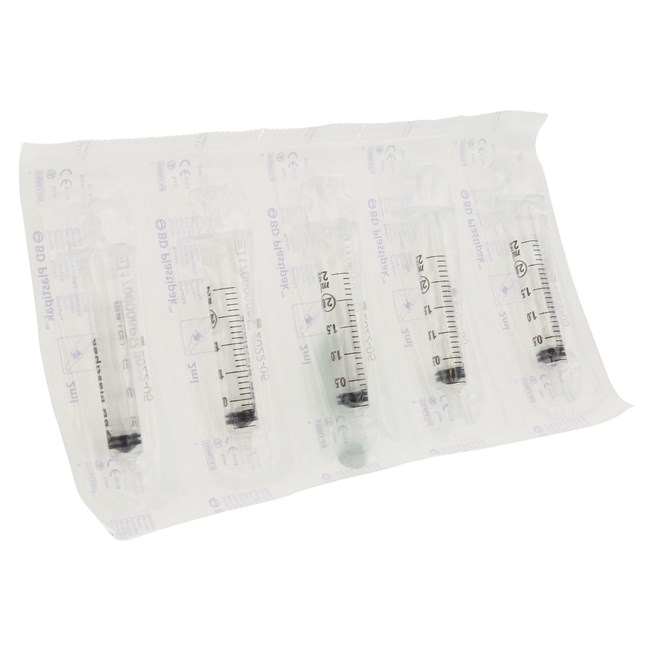 BD Plastipak Syringe 2ml Hypodermic 3 Piece