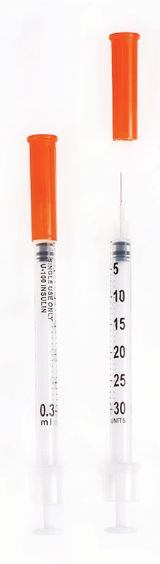 Sterile Insulin Syringes With Needles 0.3ml - 30G x 8mm 