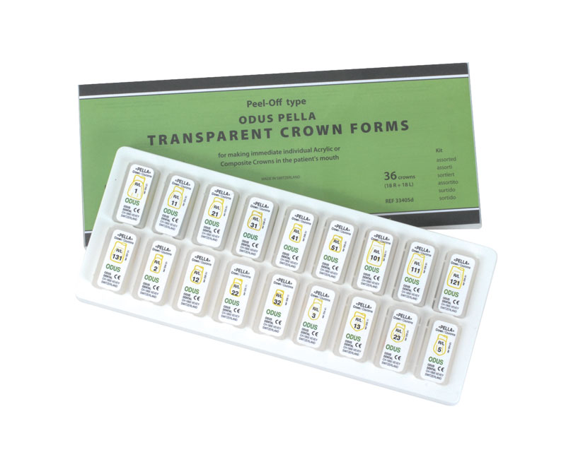 TDO036 Odus Pella Transparent Crown Forms 123 Uppers Kit