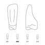 Odus Pella Transparent Crown Forms Lower Incisors 202