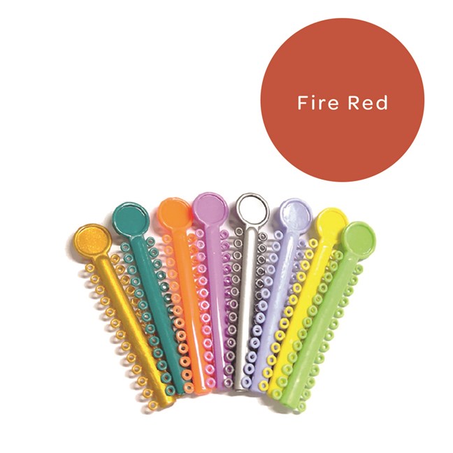 Elastomeric Ligatures Regular Fire Red
