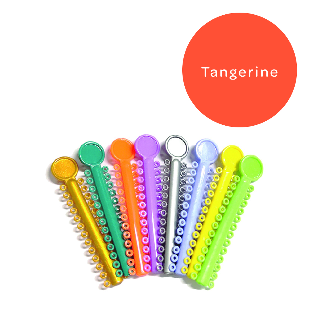 UOE005 Elastomeric Ligatures Regular Tangerine