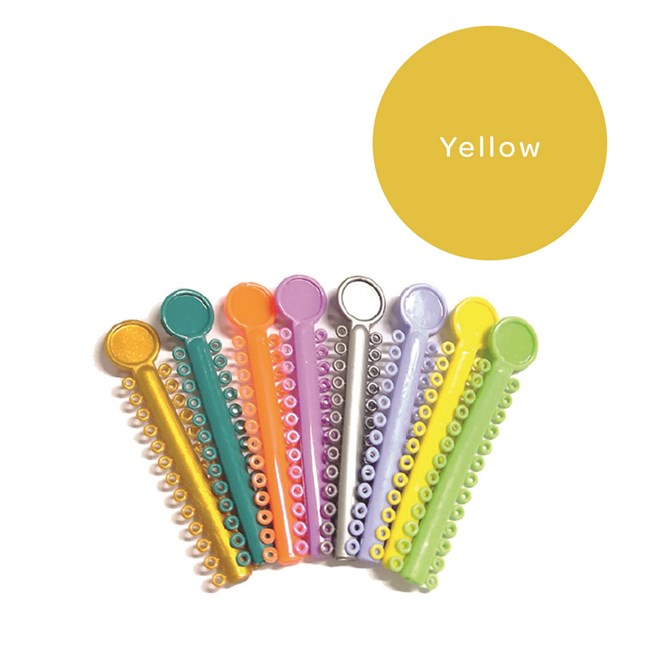Elastomeric Ligatures Regular Yellow