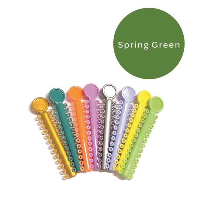 Elastomeric Ligatures Regular Spring Green