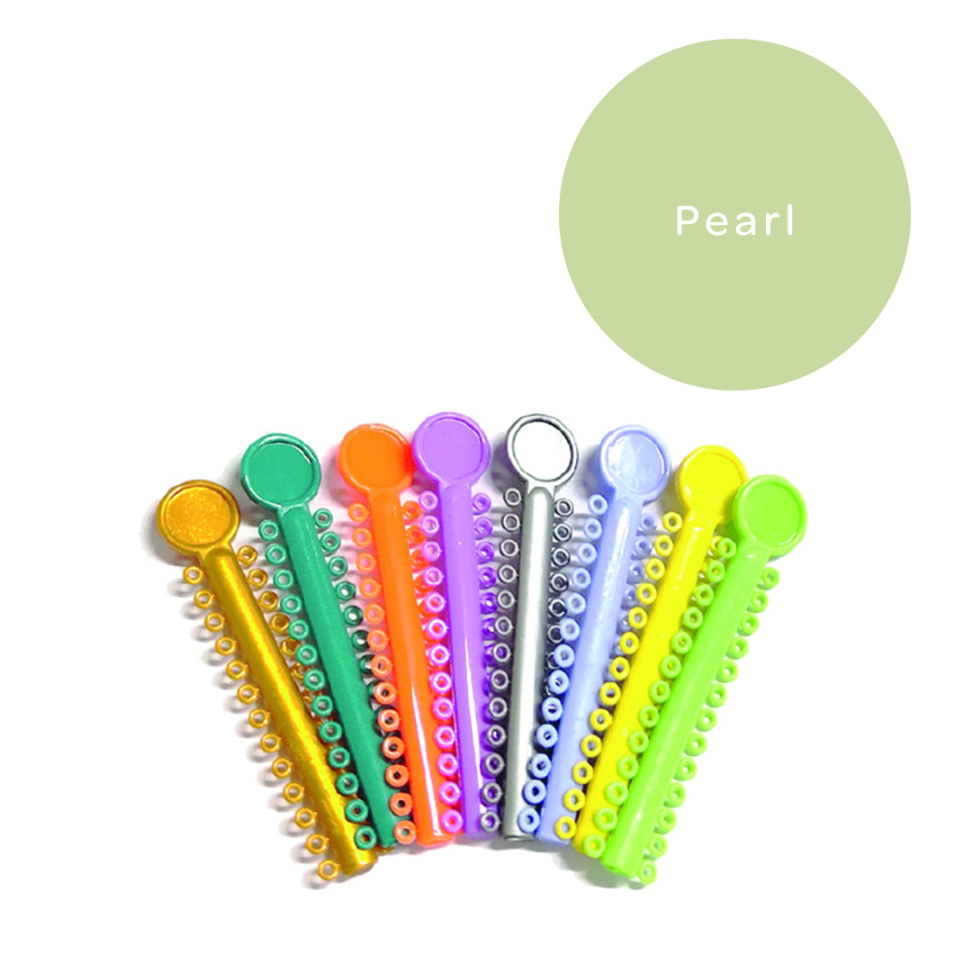 UOE037 Elastomeric Ligatures Regular Pearl