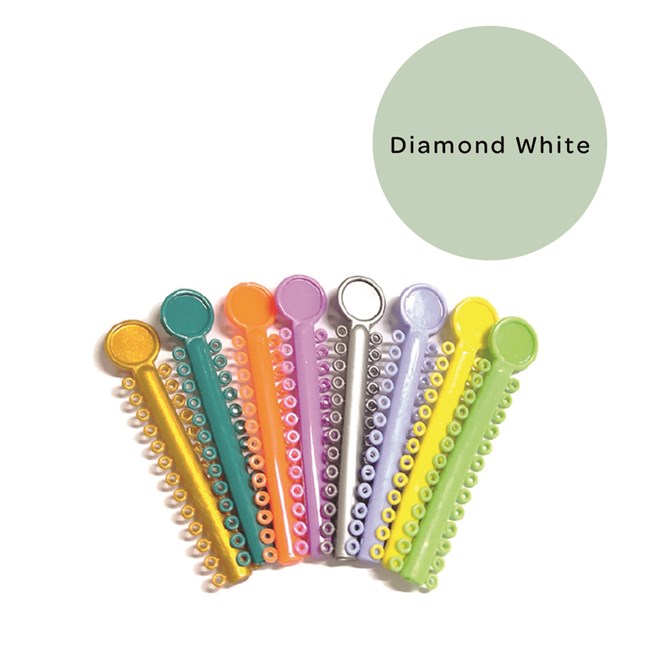 Elastomeric Ligatures Regular Diamond White